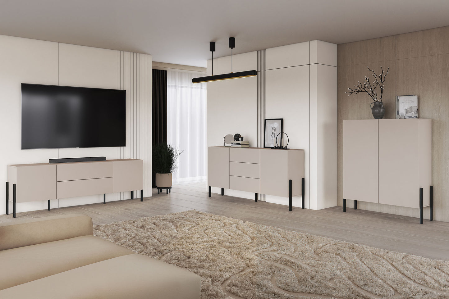 Kumode Jukka 184/90/40 cm kašmirs - N1 Home