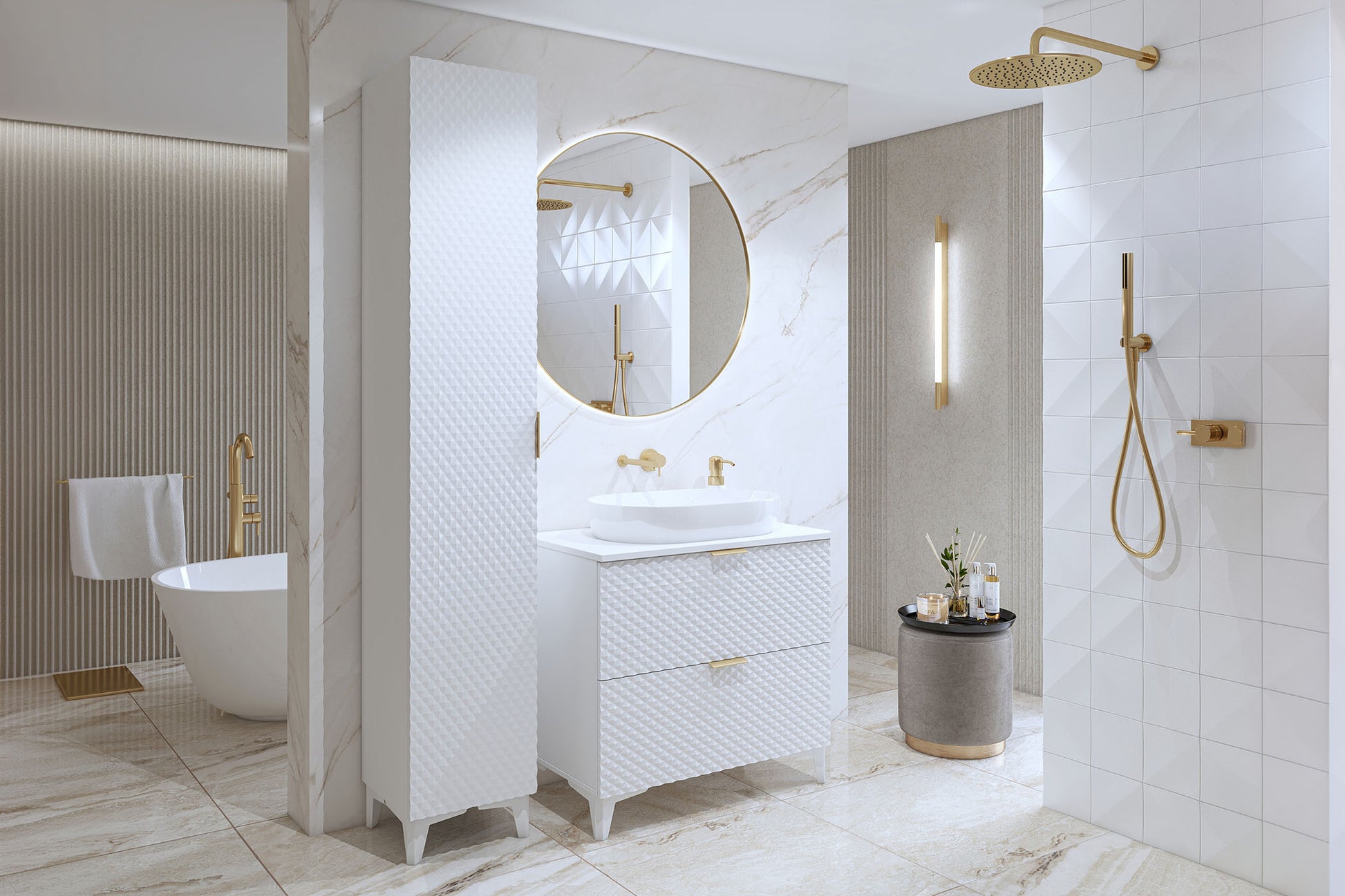 Skapis Lors 80/49/63 cm balts - N1 Home