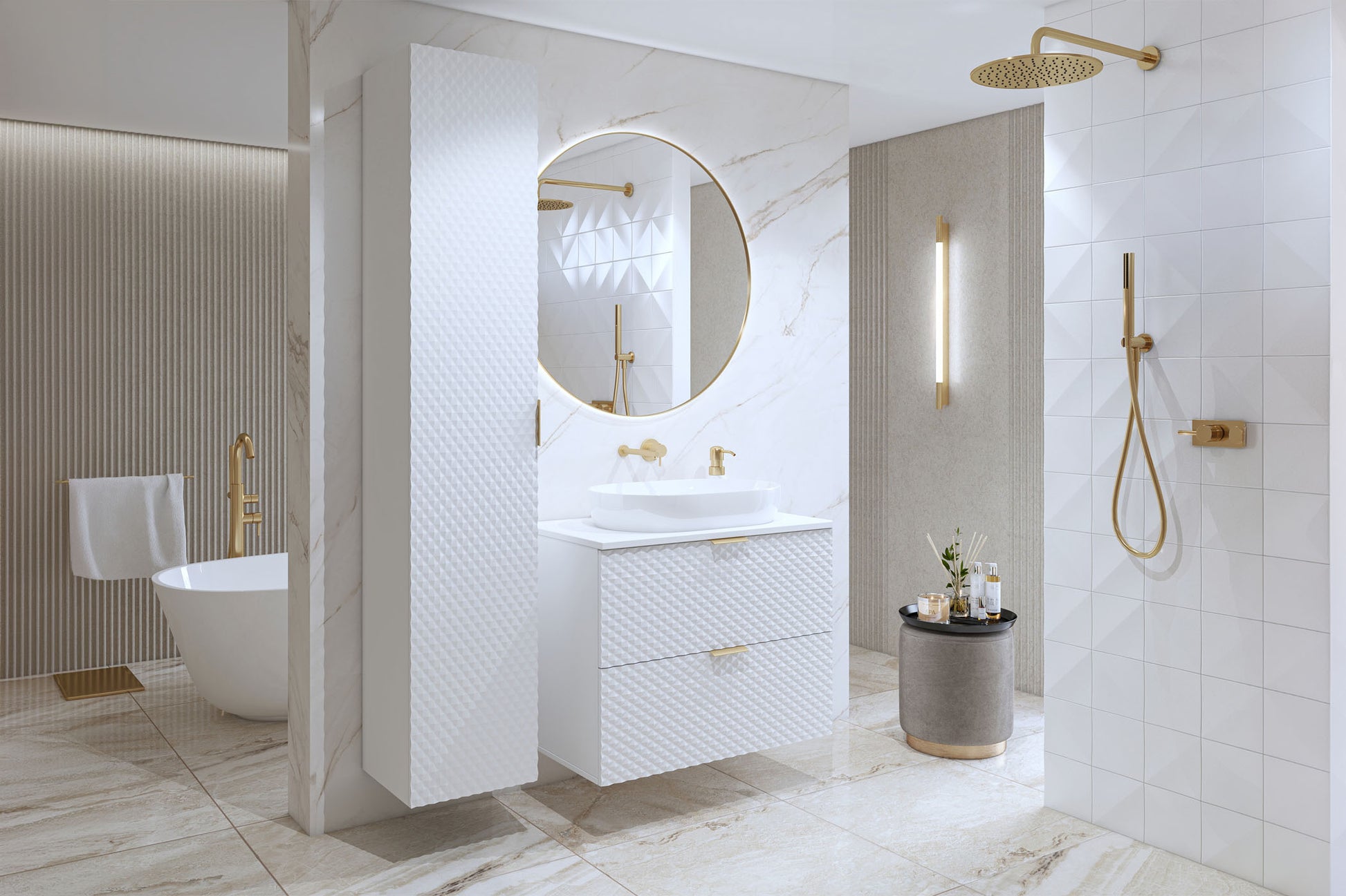 Skapis Lors 80/49/63 cm balts - N1 Home