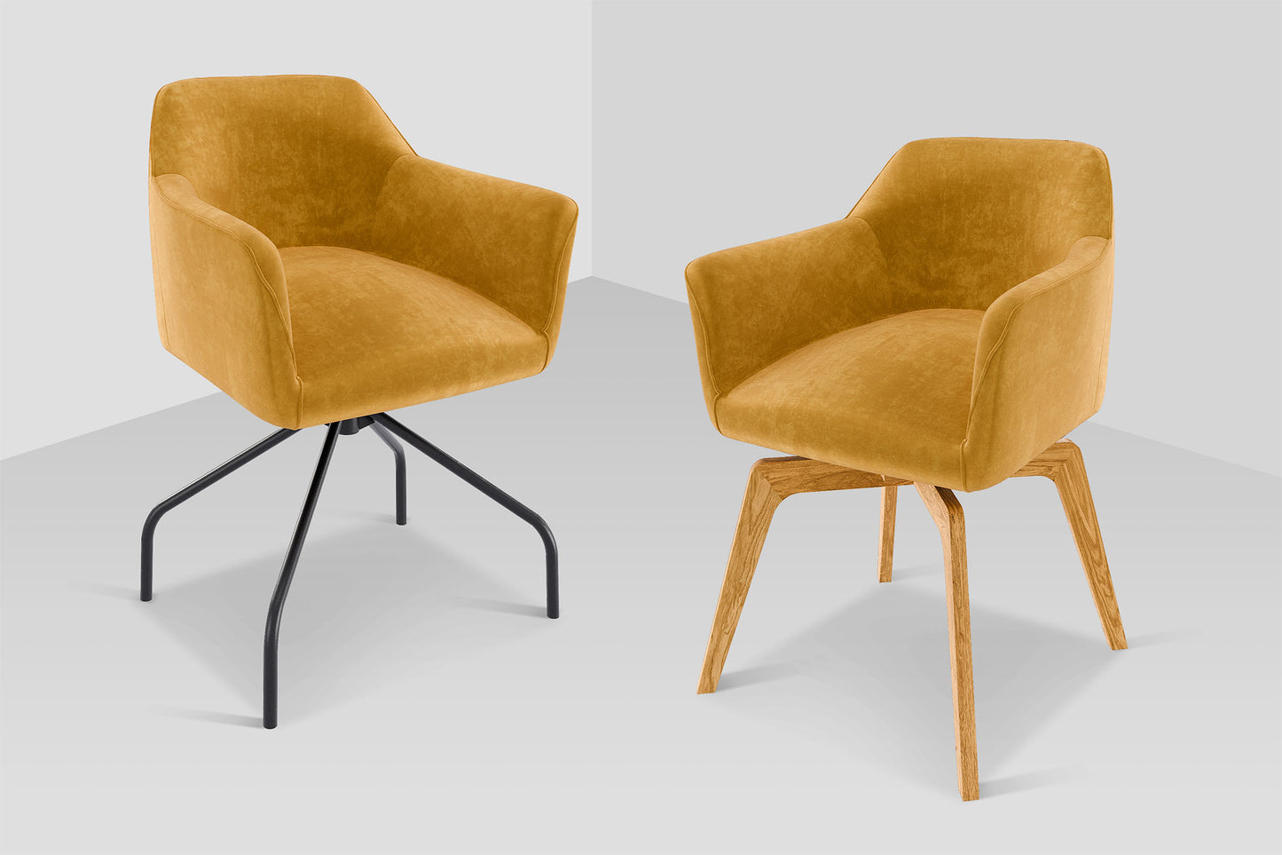 Krēsls Karlet X 62/83/61 cm sinepes