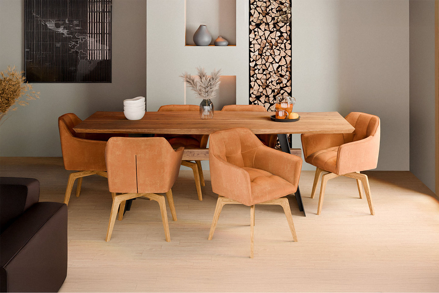 Krēsls Silia X 62/83/61 cm taupe