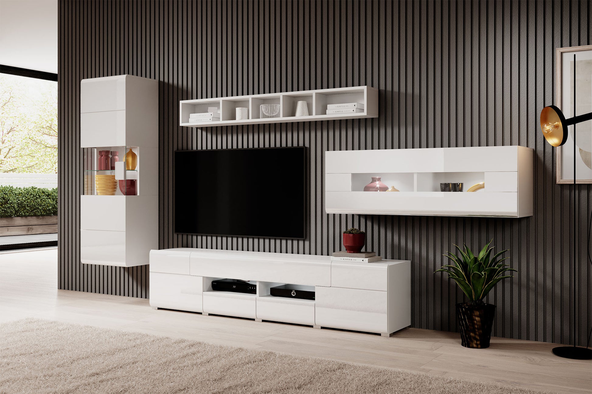 Kumode Tola 147/39/131 cm balts - N1 Home