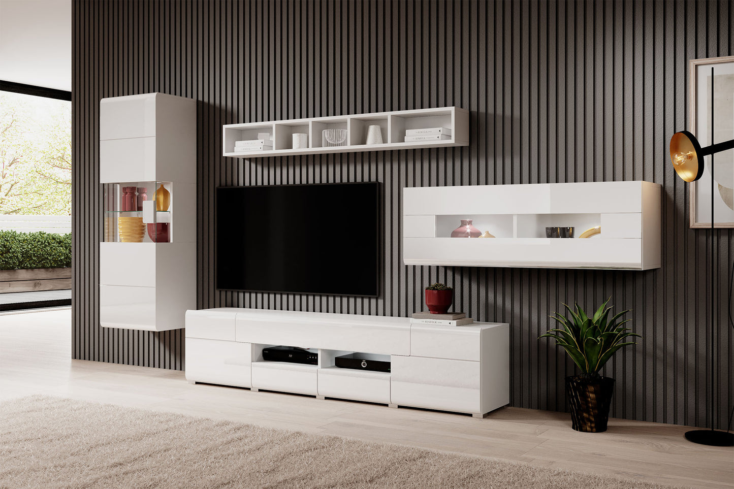 Skapis Tola 53/39/159 cm balts