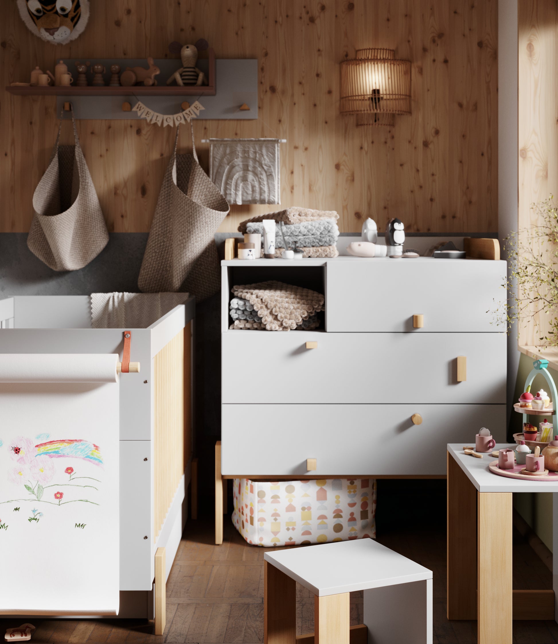 3 atvilktņu kumode ARTY 51/100/85 cm melamīns - N1 Home