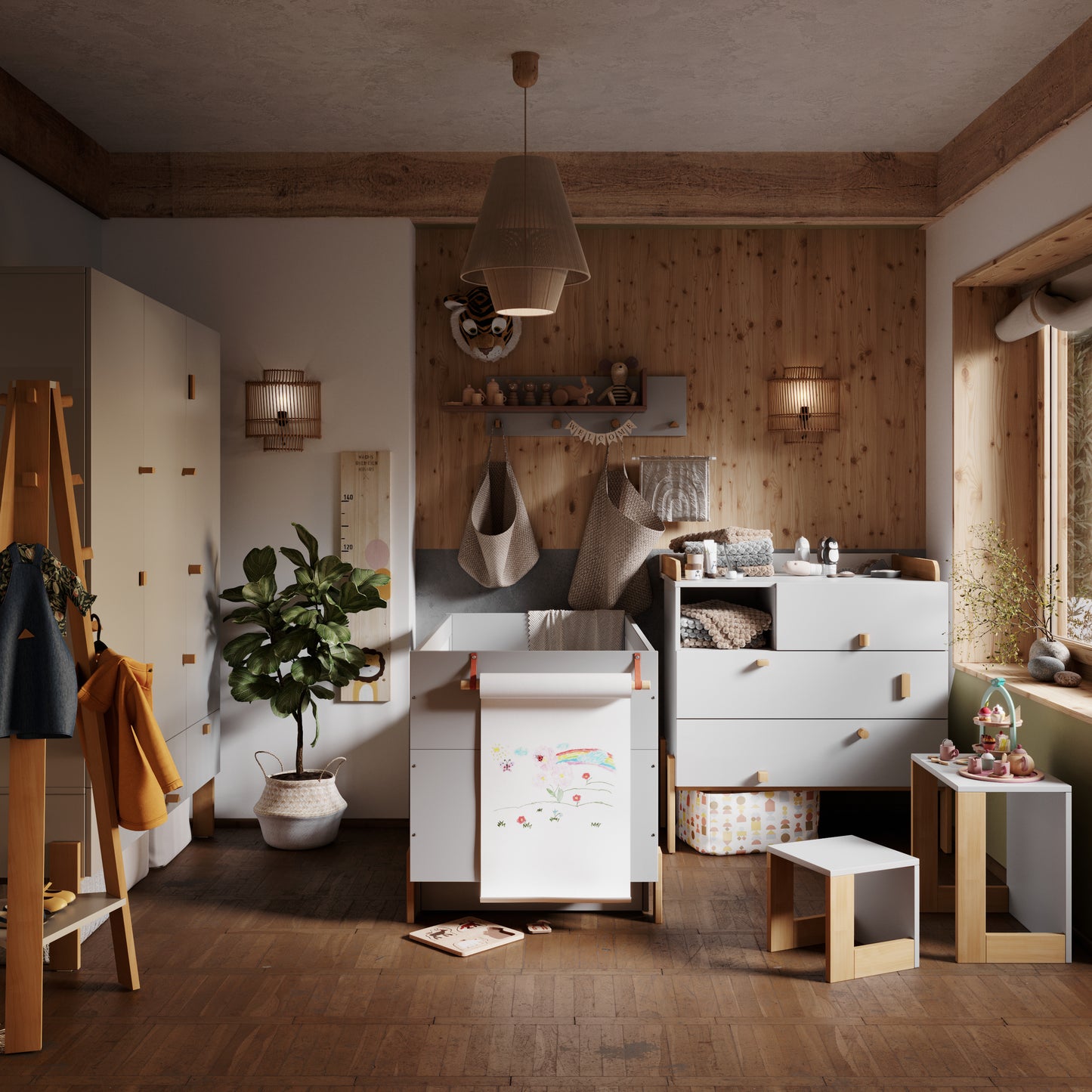 3 durvju skapis ARTY 51/150/155 melamīns - N1 Home