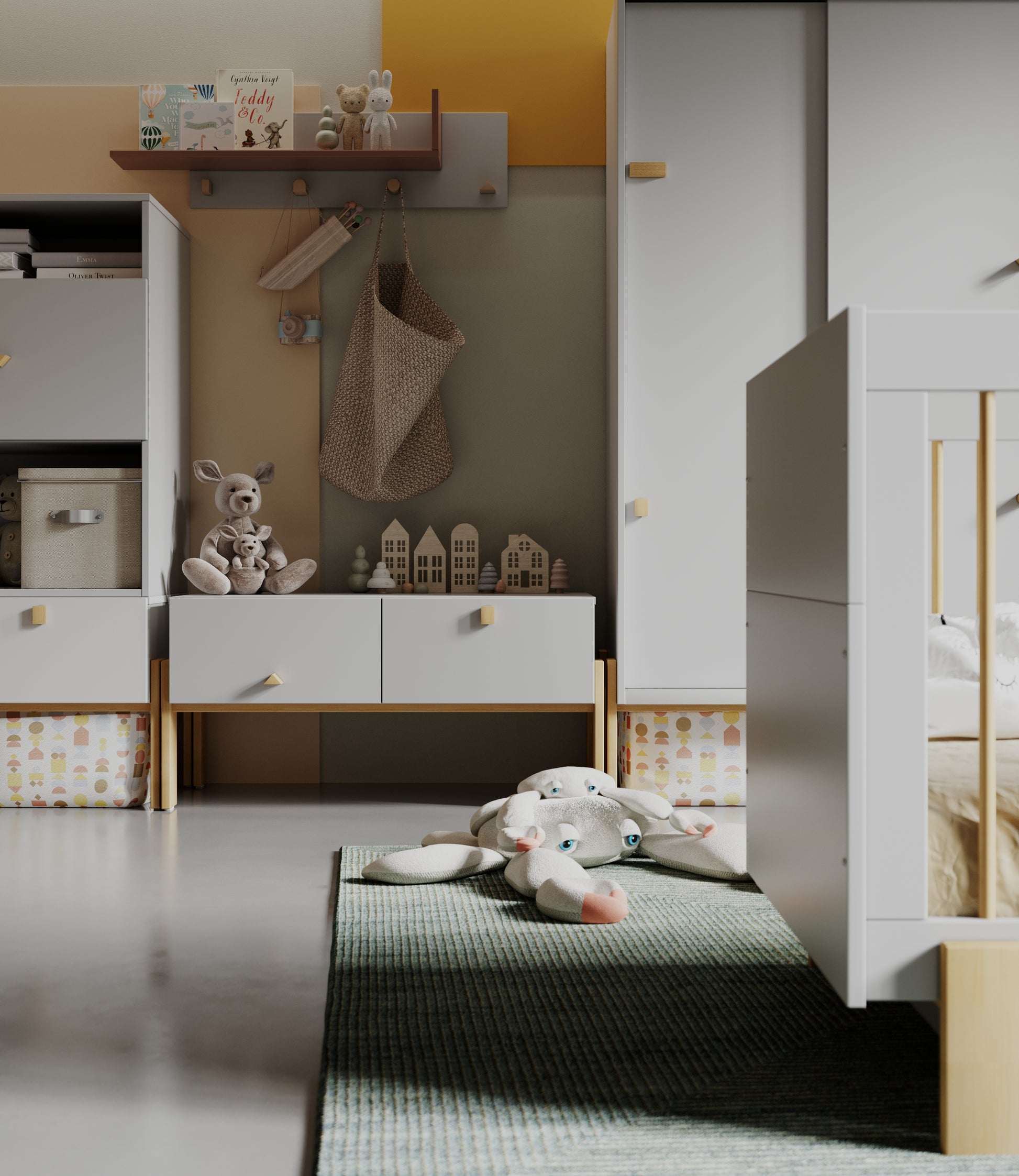 Kājas 2 atvilktņu un 2 durvju moduļiem ARTY 105 cm - N1 Home