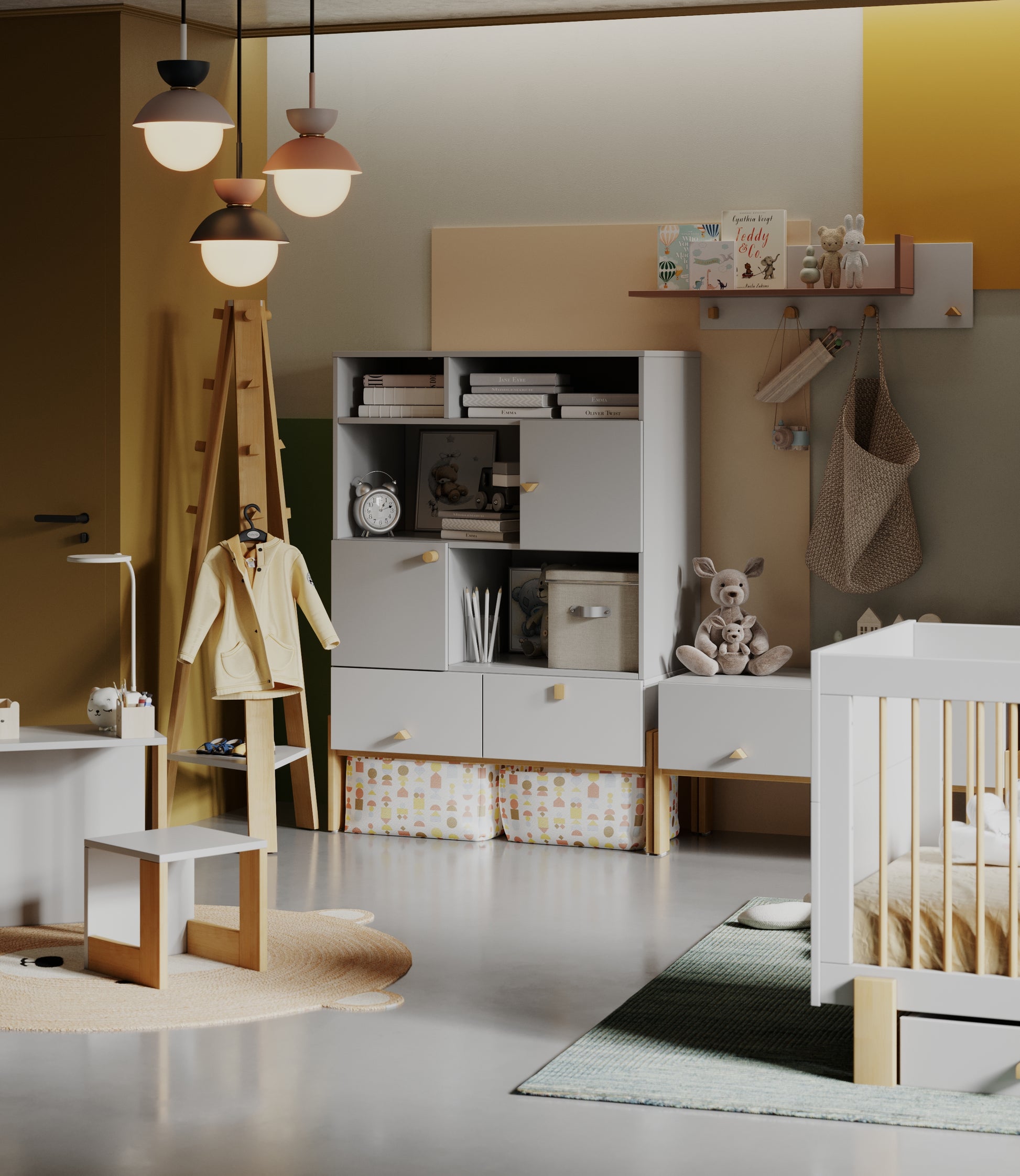 3 atvilktņu modulis III ARTY 51/150/25 cm melamīns - N1 Home