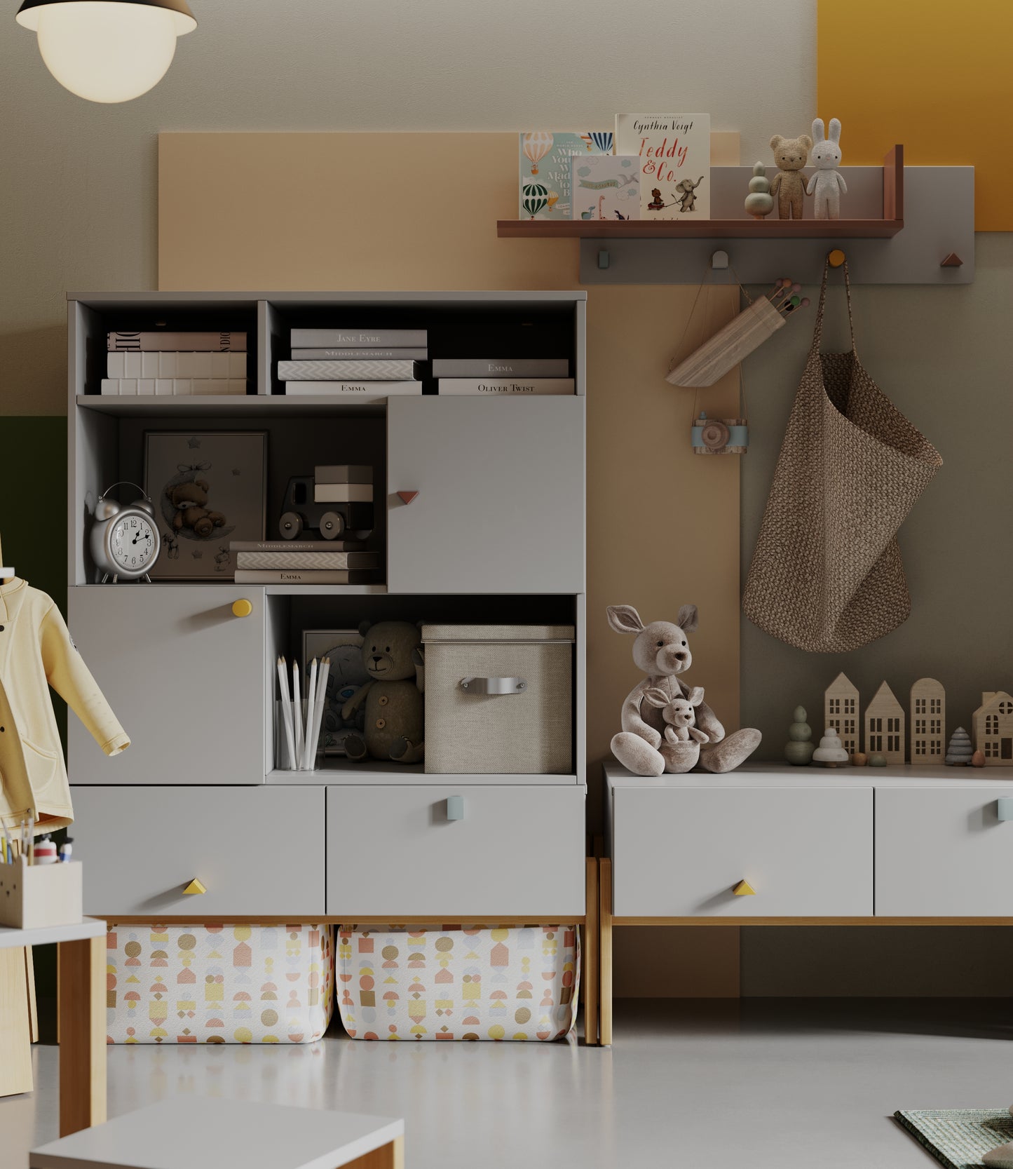 Kājas 3 atvilktņu un 3 durvju moduļiem ARTY 150 cm - N1 Home