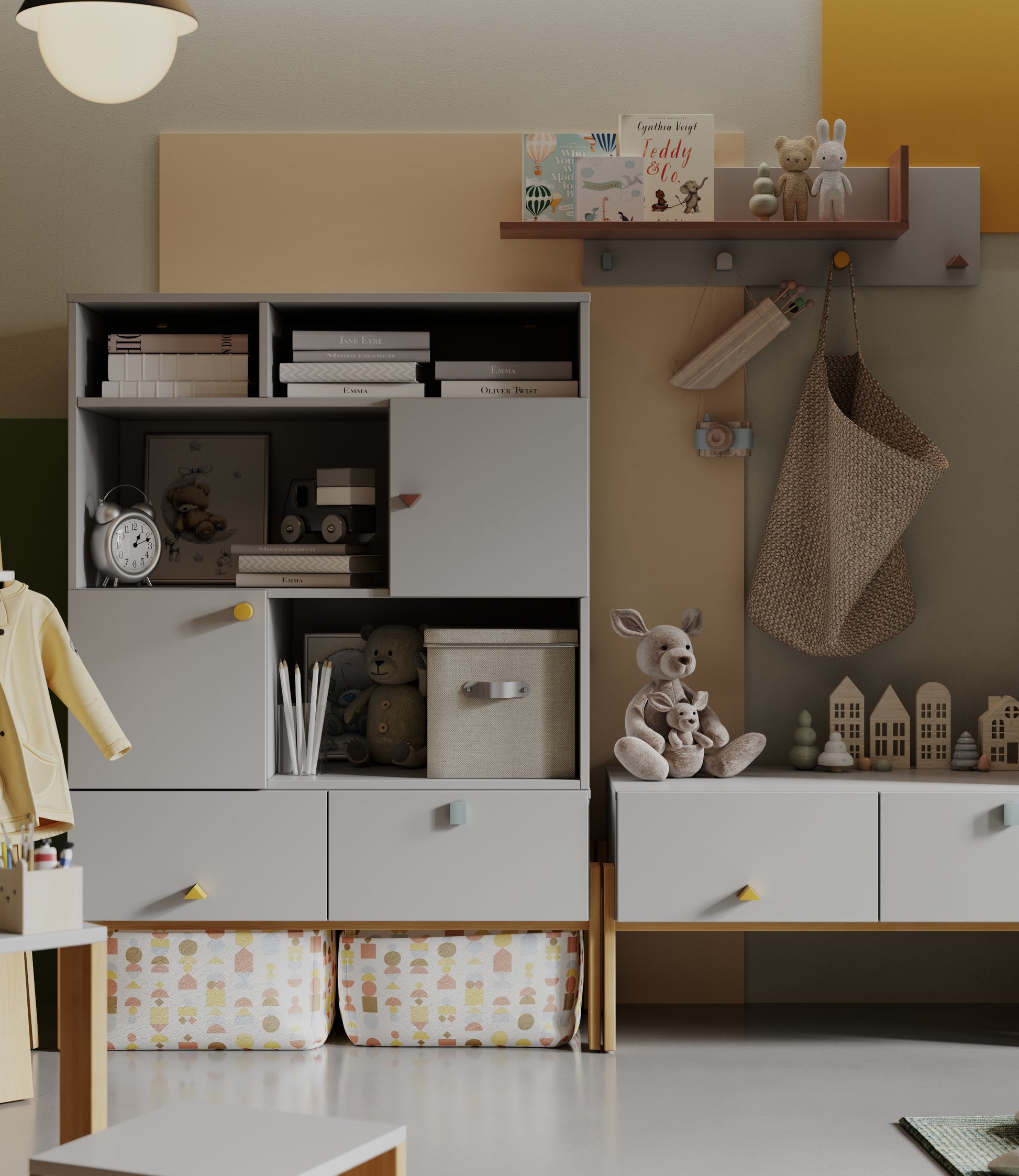 Kājas 3 atvilktņu un 3 durvju moduļiem ARTY 150 cm - N1 Home