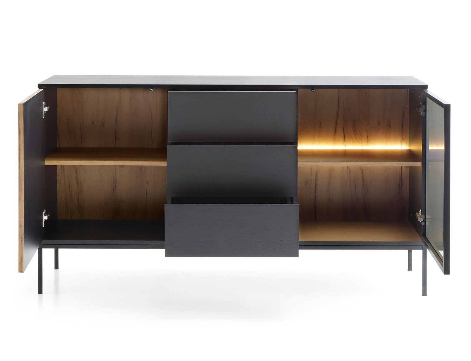 DIVDURVJU KOMDE ST AR APGAISMOJUMU UN FREZĒTU PRIEKŠU