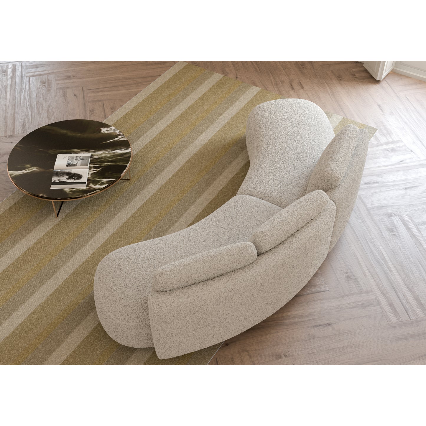 Dīvāns Domani S1 Befame 314/91/144 cm krēms