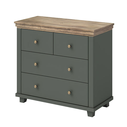 Kumode Evtar 90/81/42 cm zaļs/Lefkas ozols