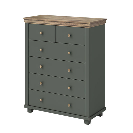 Kumode Evtar 90/42/113 cm zaļs/Lefkas ozols