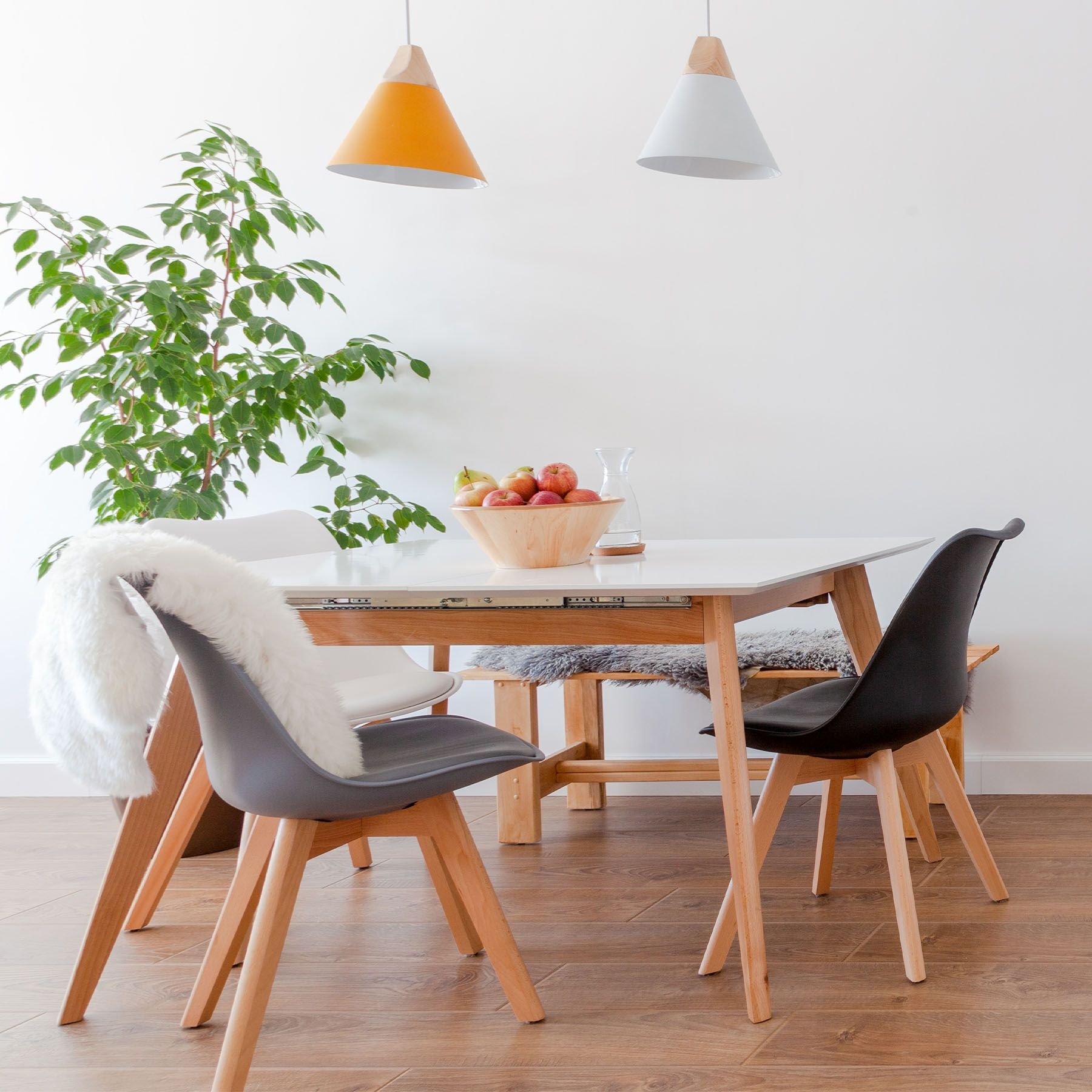 FISCO krēsls, plastmasa, balts 49x41x84 cm