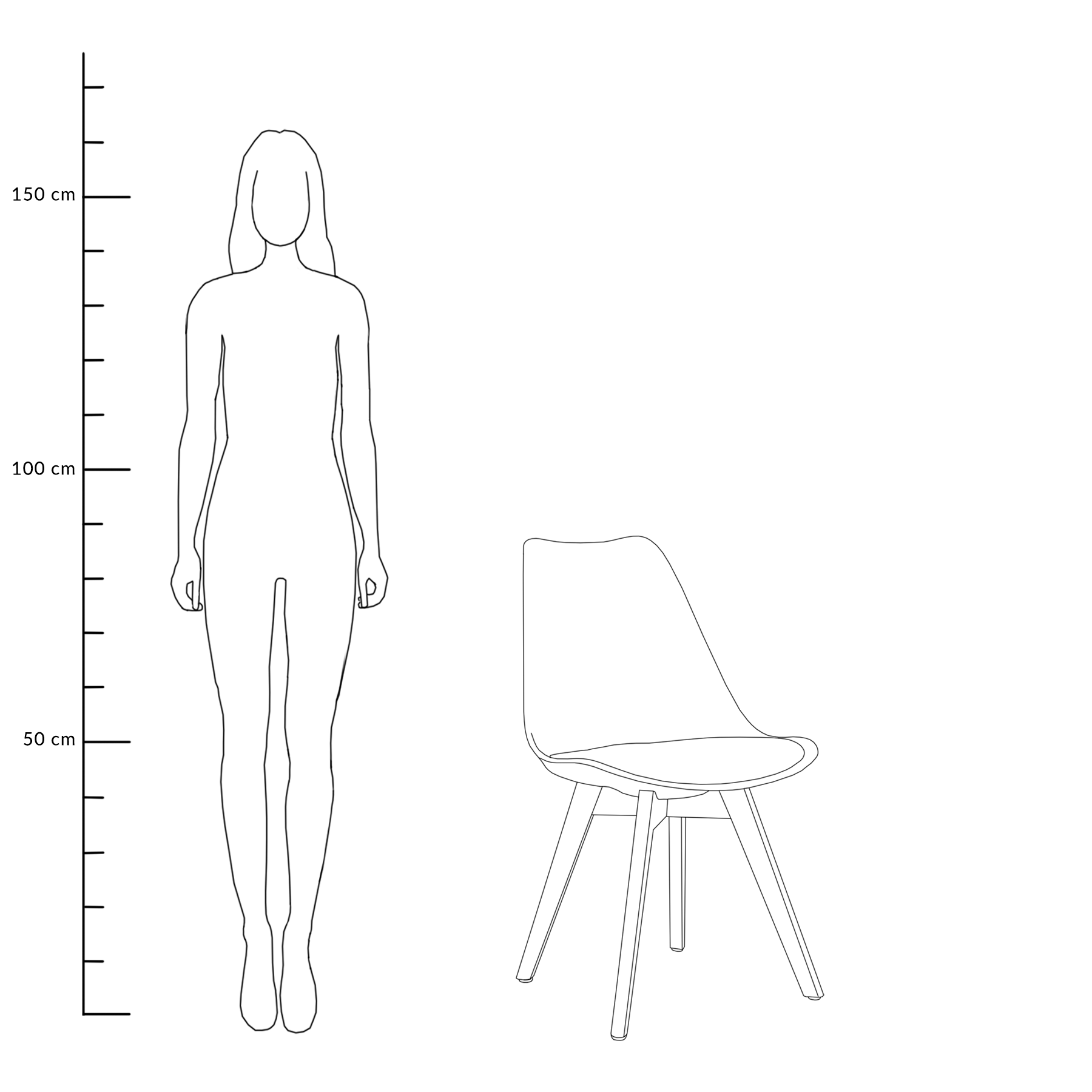 FISCO krēsls, plastmasa, balts 49x41x84 cm