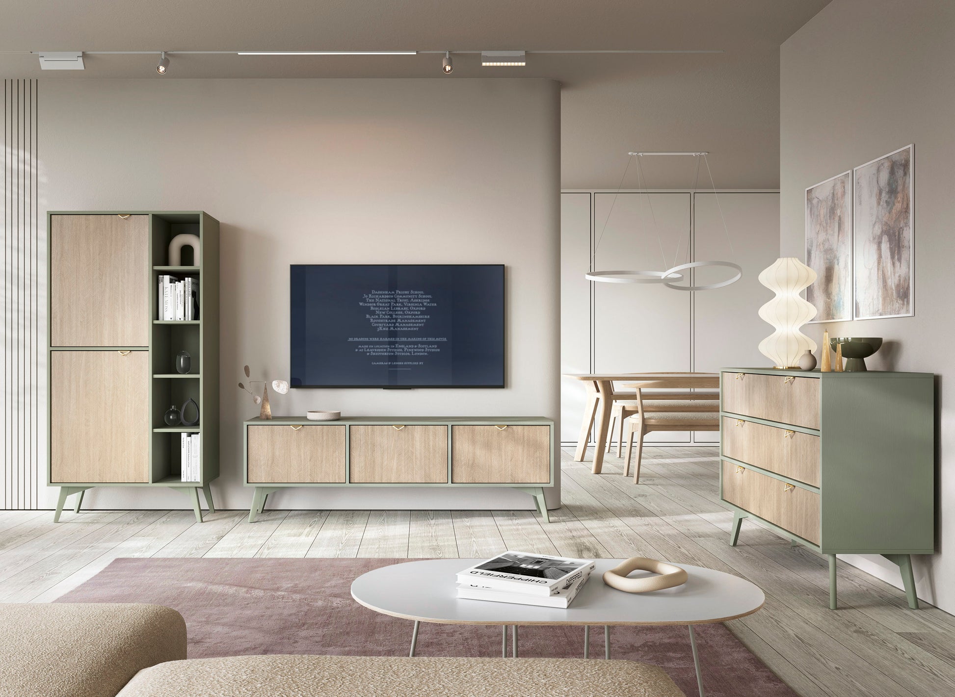 Skapis FIORD 80/160/38 cm eikalipts - N1 Home