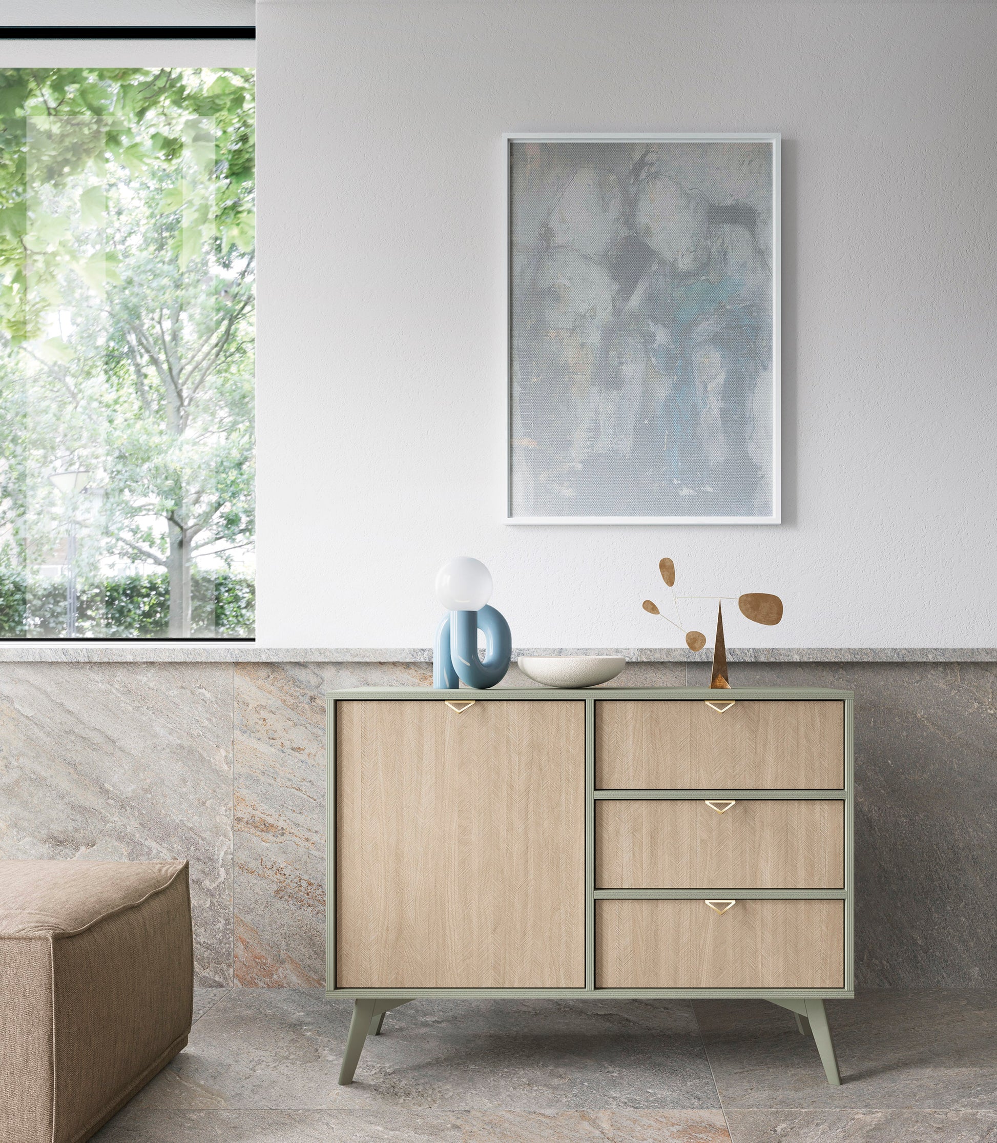 Kumode FIORD 106/80/38 cm eikalipts - N1 Home