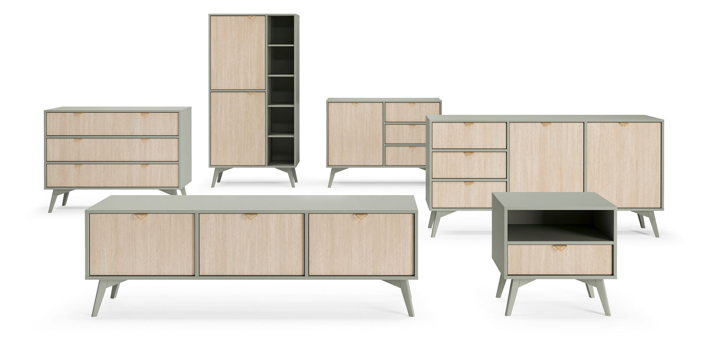 Kumode FIORD 158/80/38 cm eikalipts - N1 Home