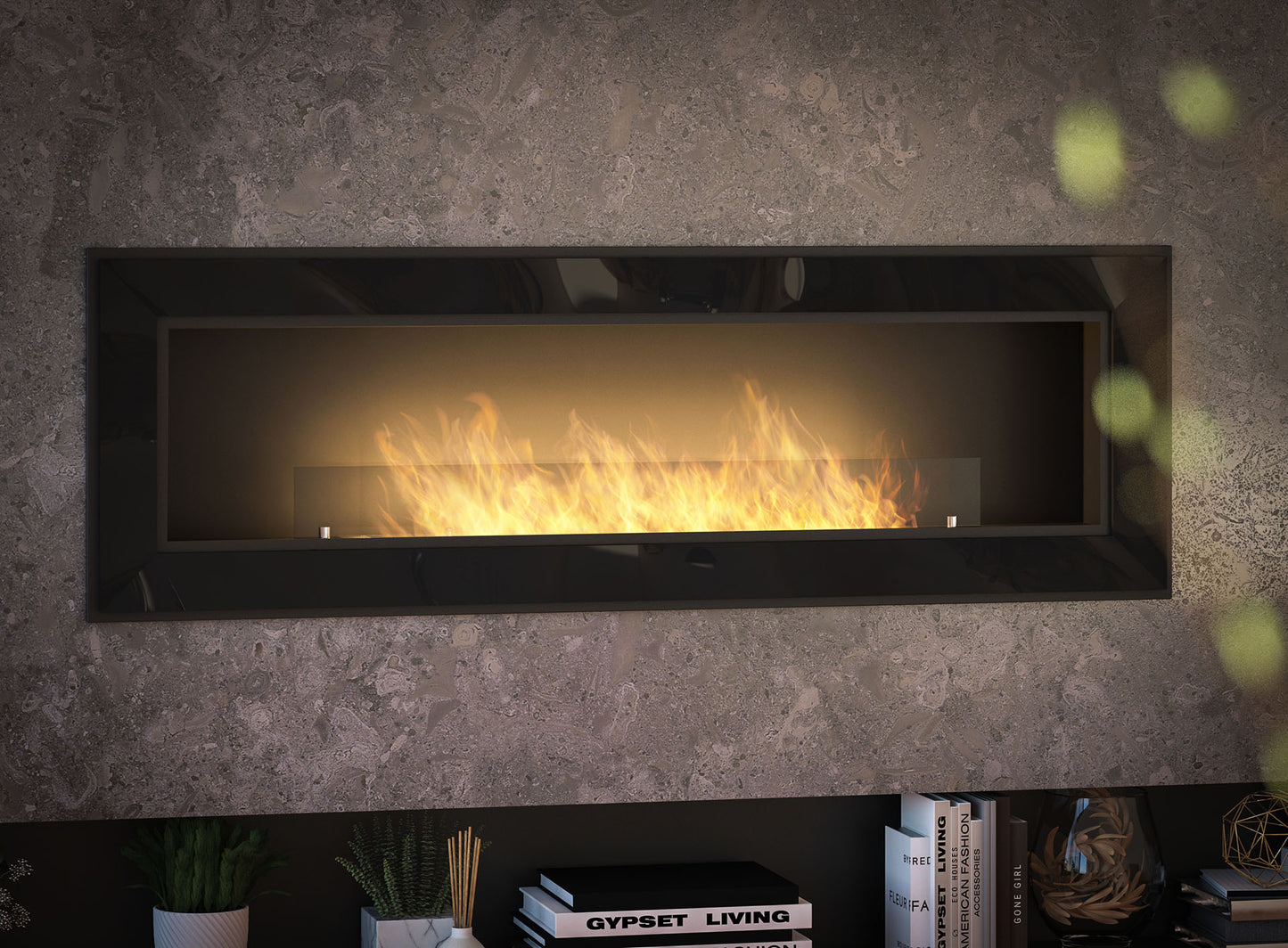 Biokamīns Frams 1500 150/49/20 cm melns - N1 Home