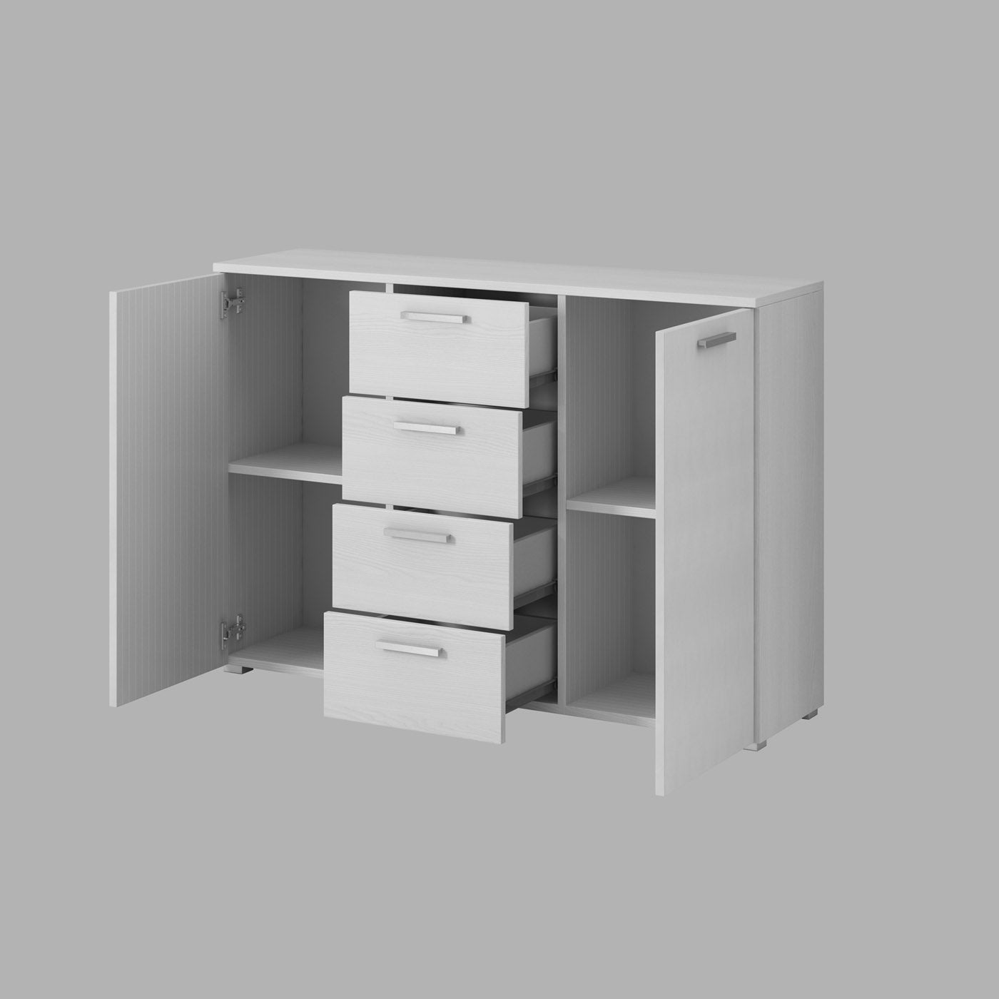 Kumode Galateja 132/93/38 cm abisko ash - N1 Home