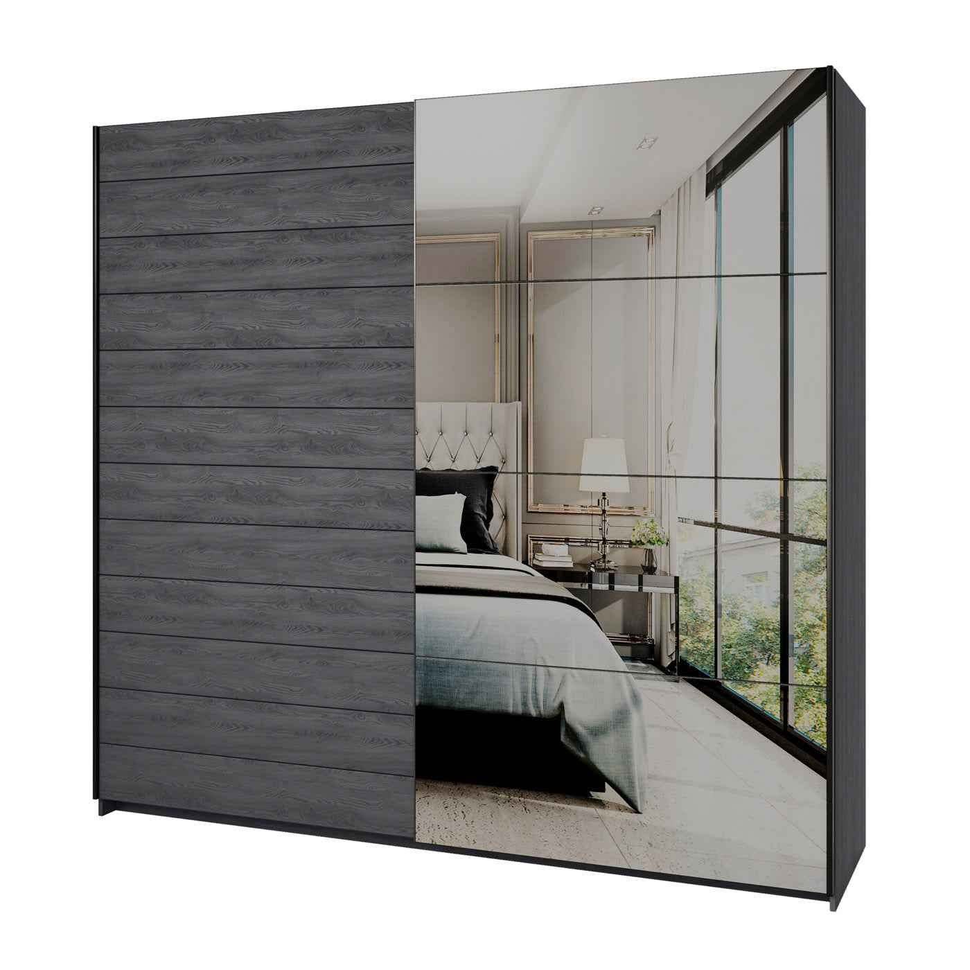 Skapis Galateja 200; 221; 270/61/210 cm carbon ozols