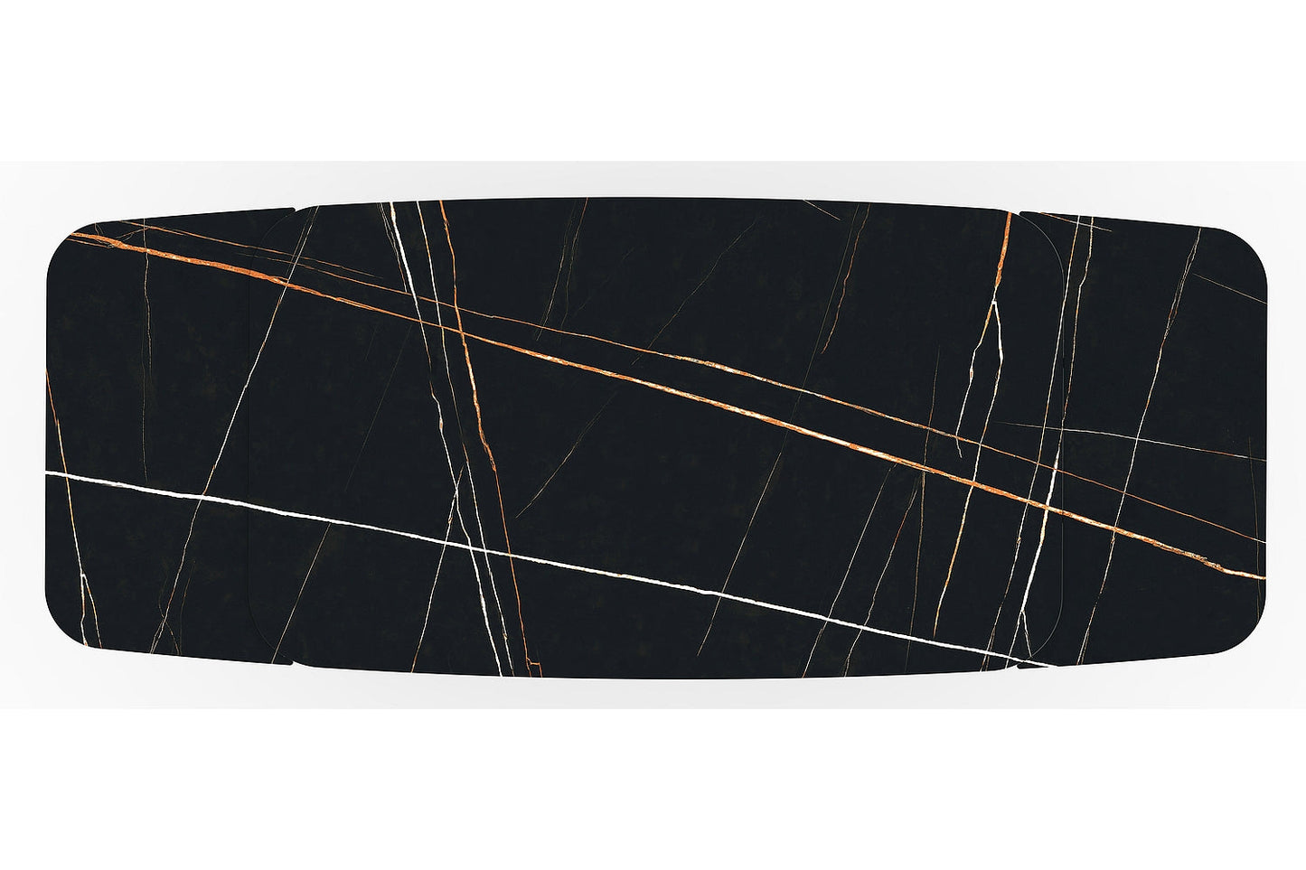 Galds AVG II keramika, melns matēts 95x160-240 cm