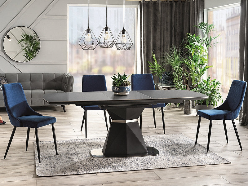 Galds CZ pelēks marmors, 90x160-210 cm