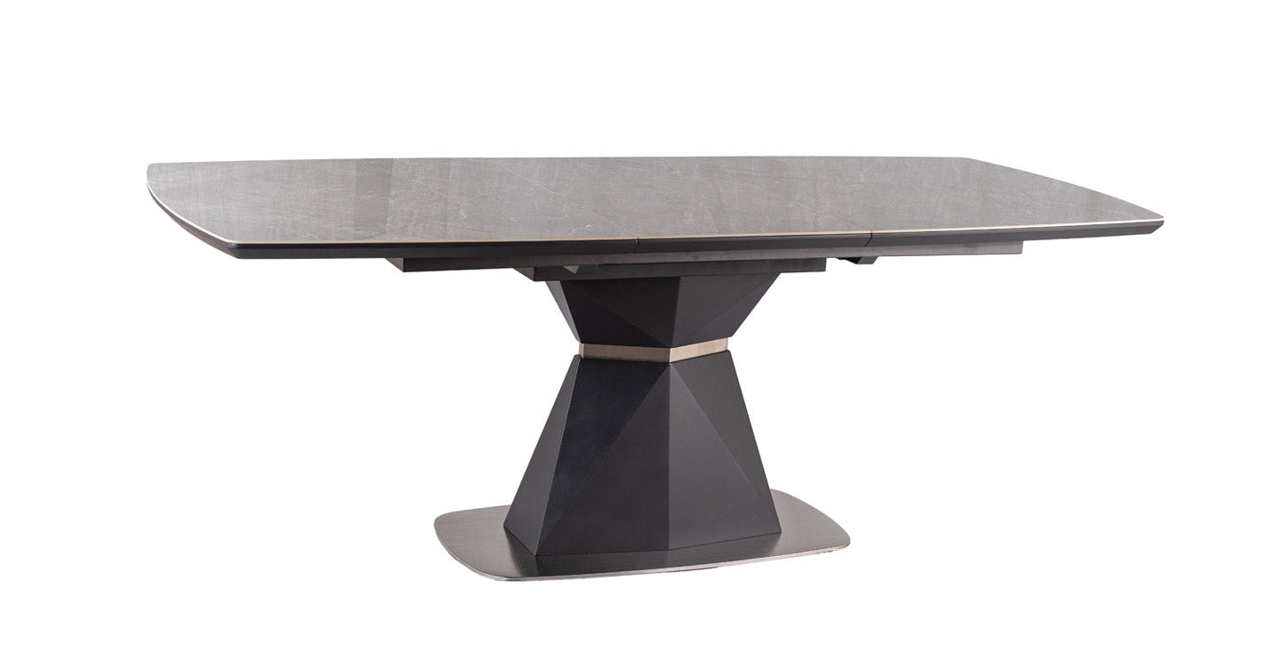 Galds CZ pelēks marmors, 90x160-210 cm