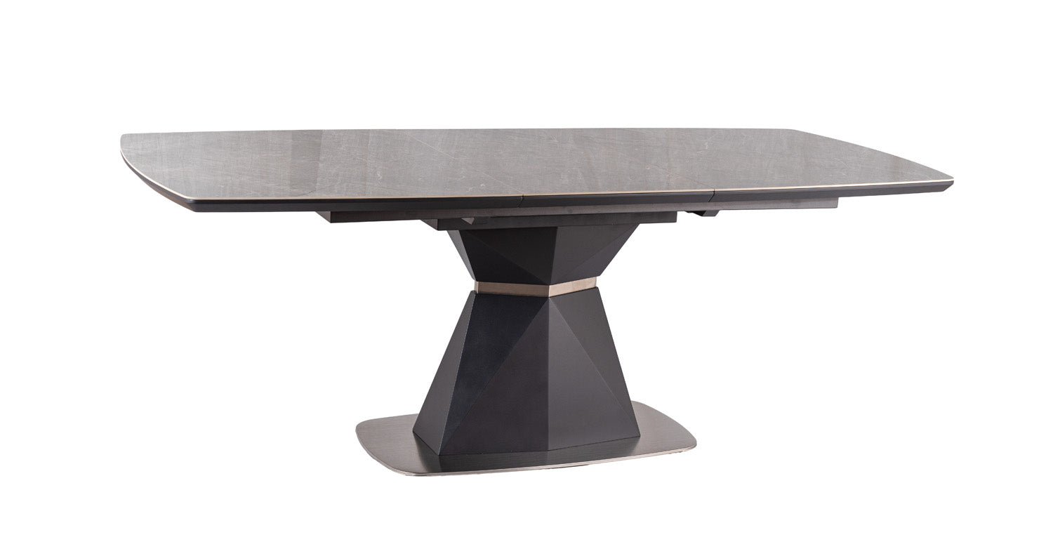 Galds CZ pelēks marmors, 90x160-210 cm