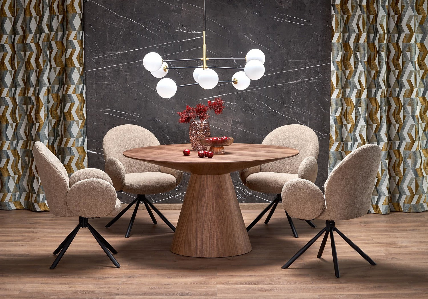 HD apaļais galds, valrieksts