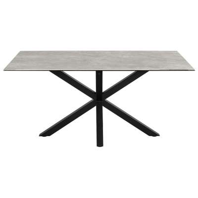 HE taisnstūra pusdienu galds,pelēka Anista neapstrādāta keramika 160x90x75,5 cm