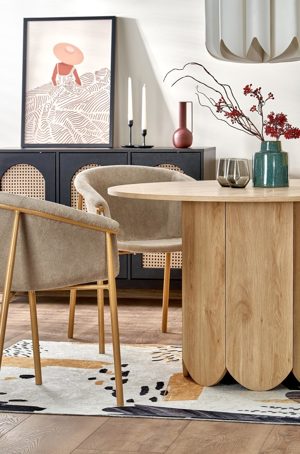 HG apaļais galds, dabīgs ozols