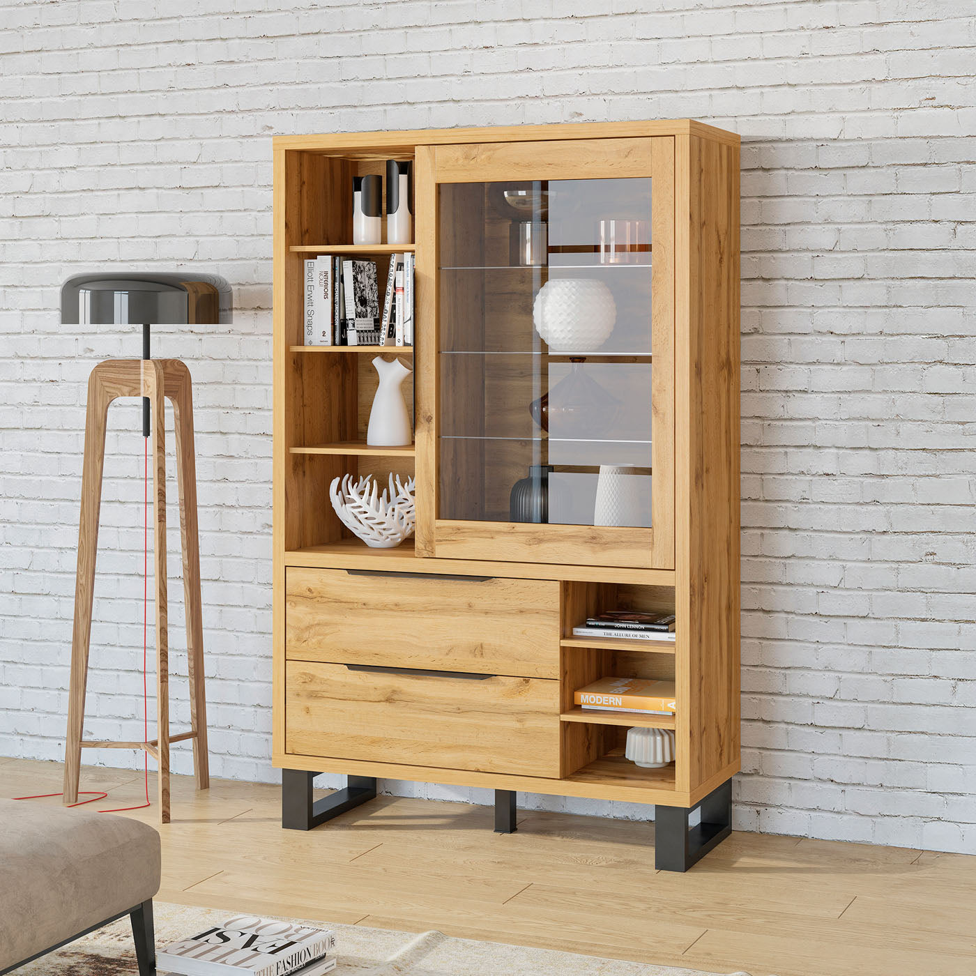 Skapis Hallis 120/190/45 cm Votan ozols