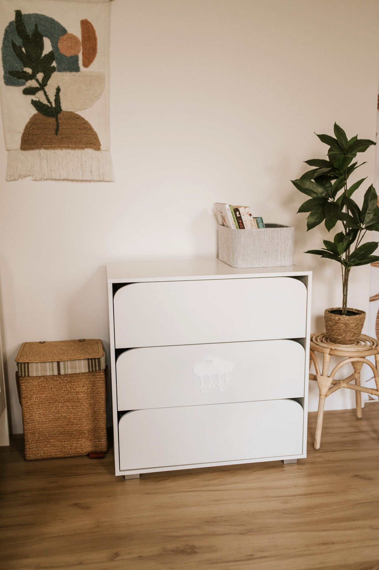 Kumode BAILY B 80/ 83 /45 cm balts - N1 Home