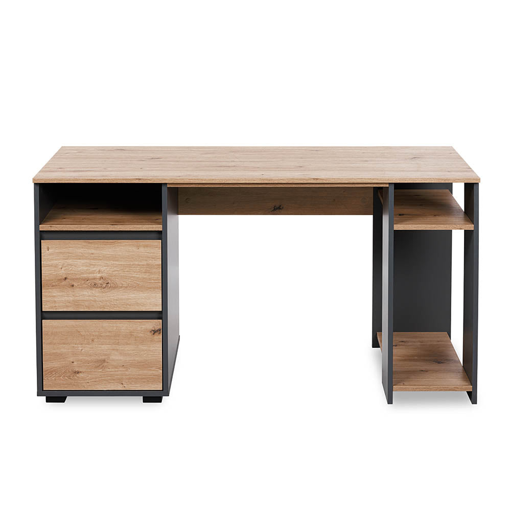 Rakstāmgalds DAMBO 138 /76 /60 cm antracīts-ozols - N1 Home