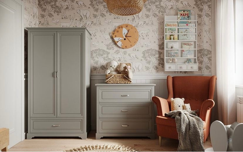 Skapis 2 d Melia 180cm x 98cm x 53cm pelēks - N1 Home