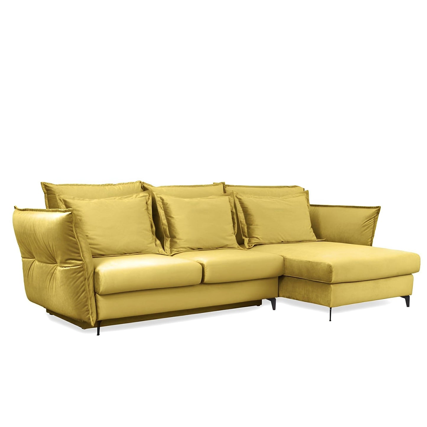 Dīvāns Carmen Corner S2 Befame 318/187/101 cm saule dzelts