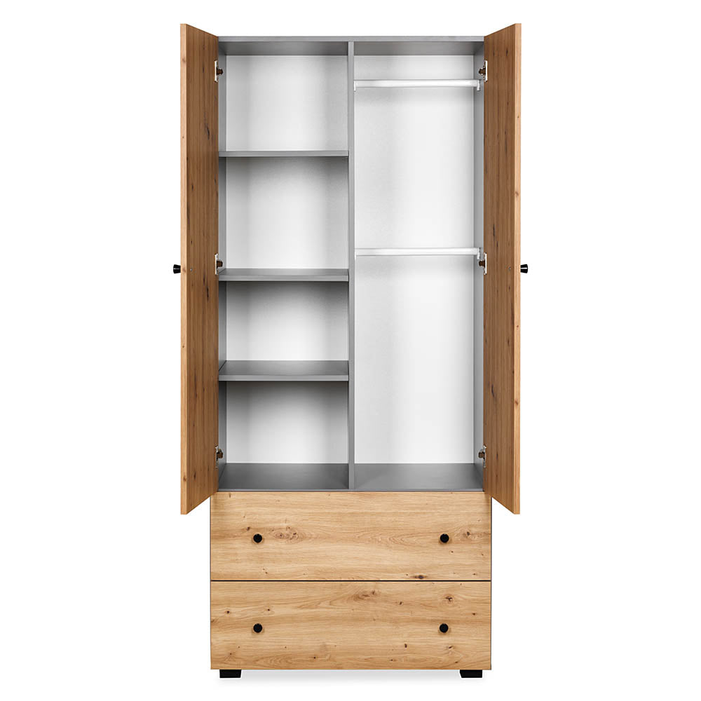 Skapis ALANA 80/183 /52 cm grafīts-ozols - N1 Home