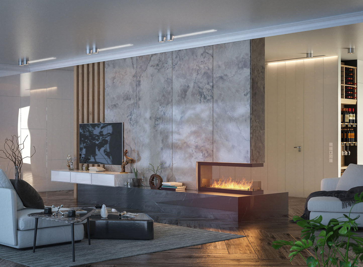 Biokamīns Insi U 2 100/50/30; 120/50/30 cm melns - N1 Home