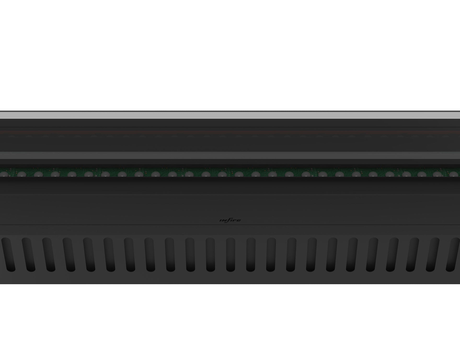 Elektriskais kamīns Infir 180/40/20 cm melns - N1 Home