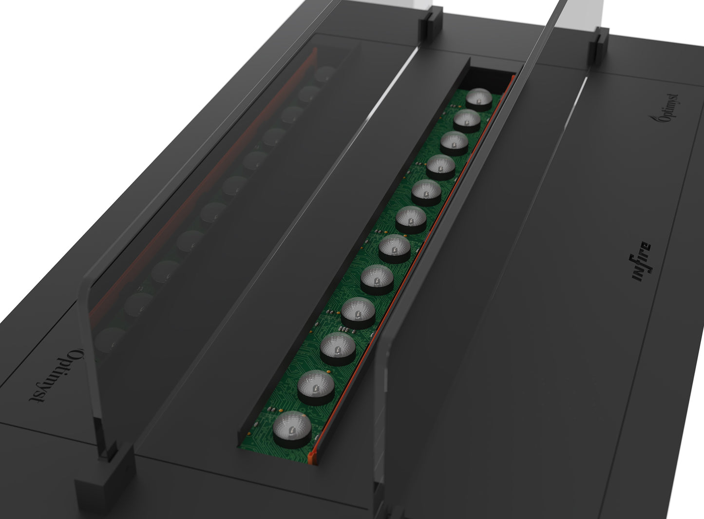 Elektriskais kamīns Infir 70/40/20 cm melns - N1 Home