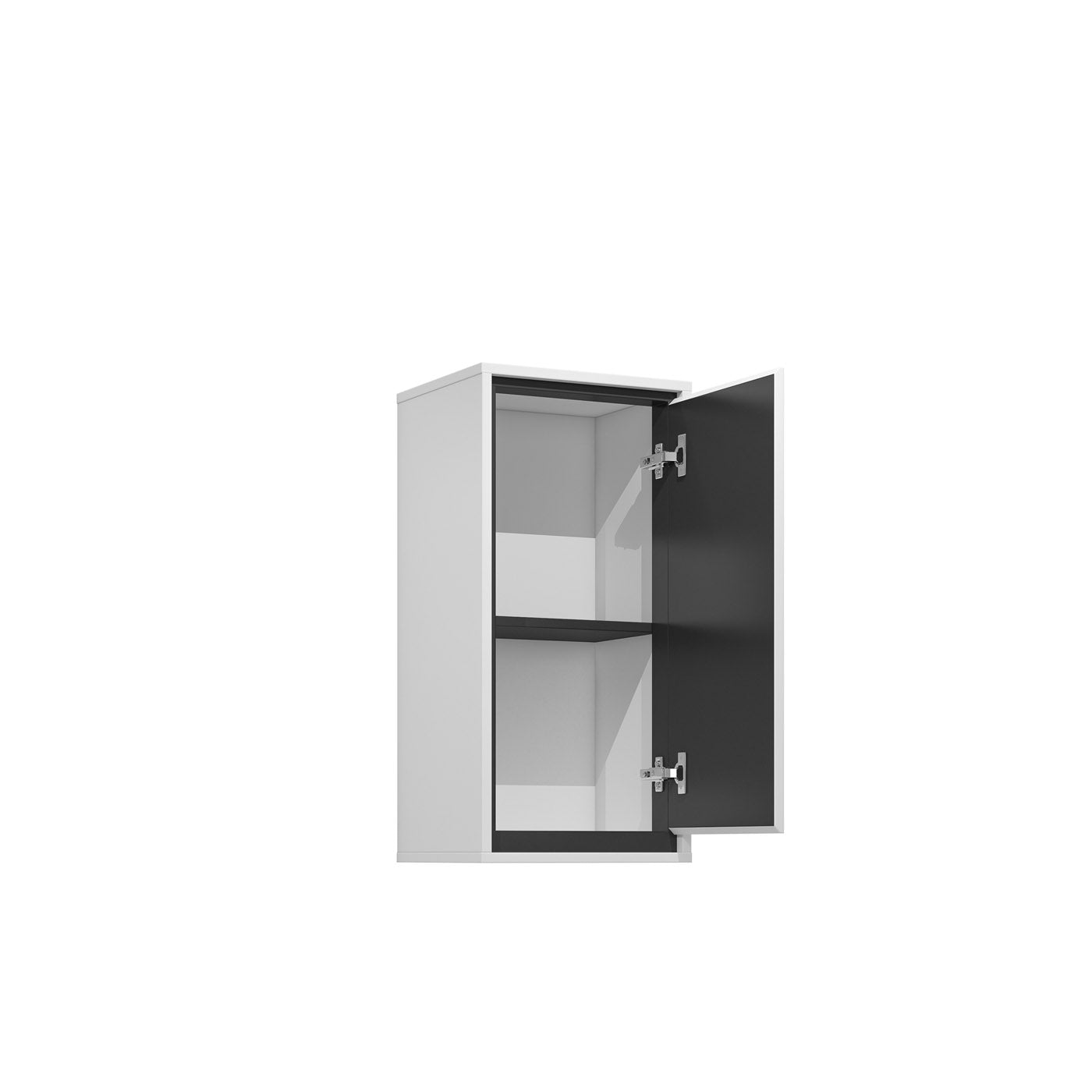 Skapis Iriva 35/30/72 cm balts/melns - N1 Home