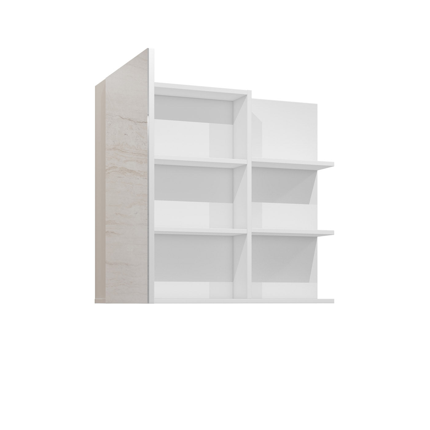 Skapis Iriva 35/30/172 cm balts/melns - N1 Home