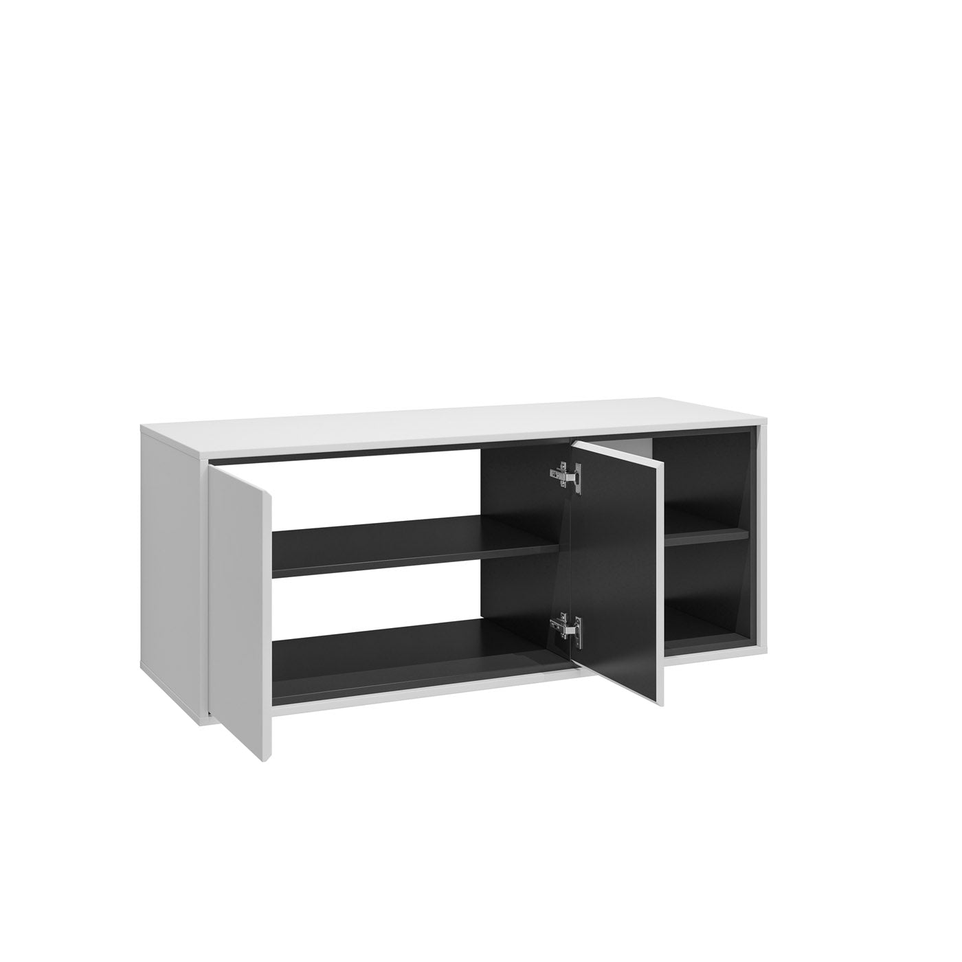 Skapis Iriva 120/48/51 cm balts/melns - N1 Home
