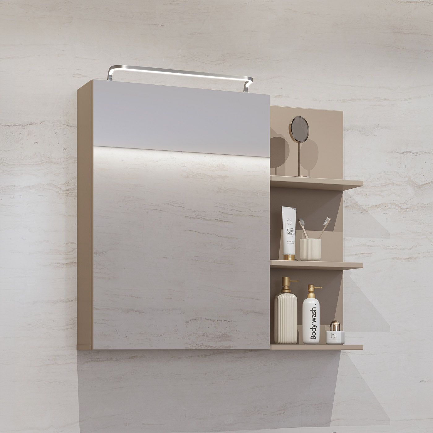 Skapis Iriva 35/30/172 cm congo/melns - N1 Home