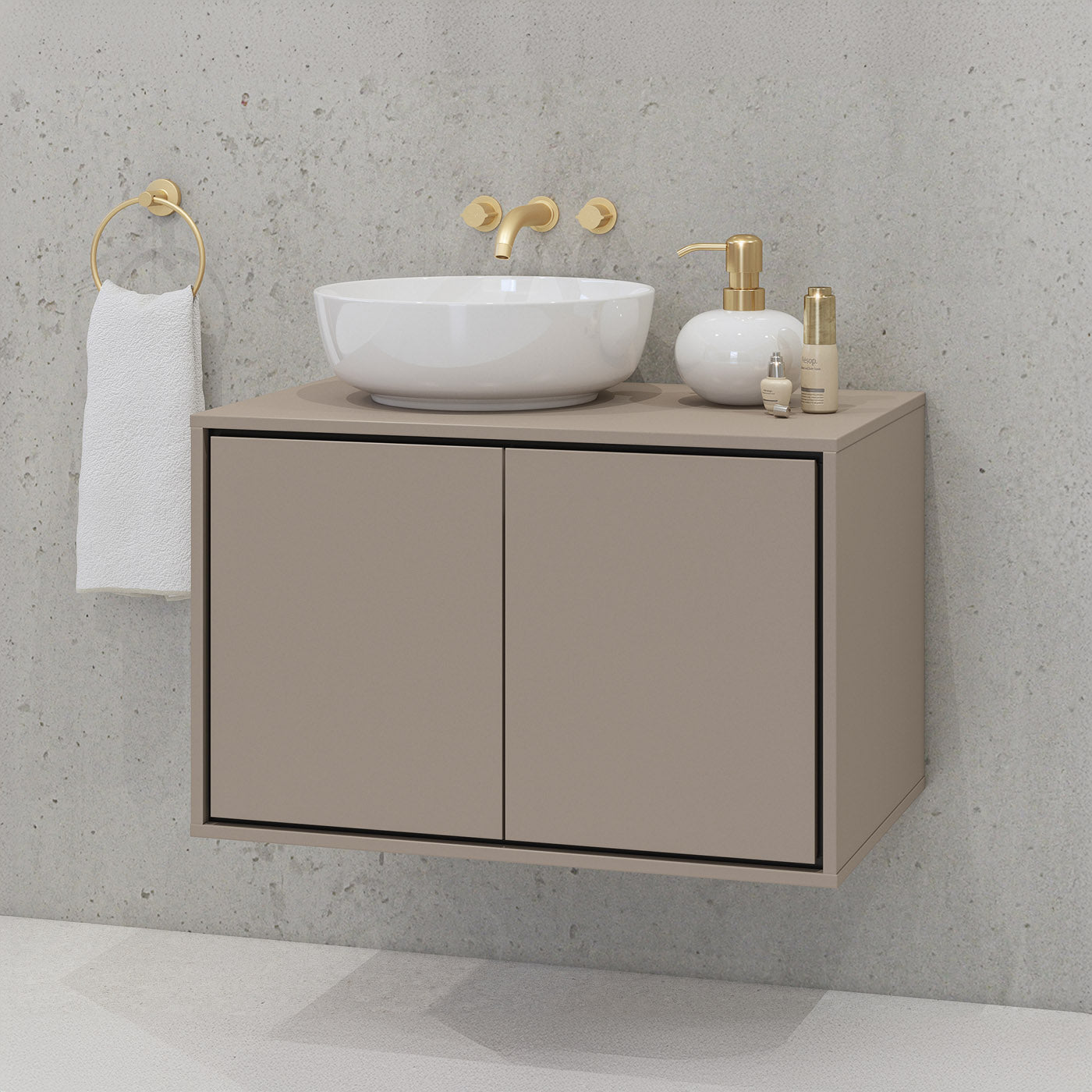Skapis Iriva 78/48/51 cm congo/melns - N1 Home