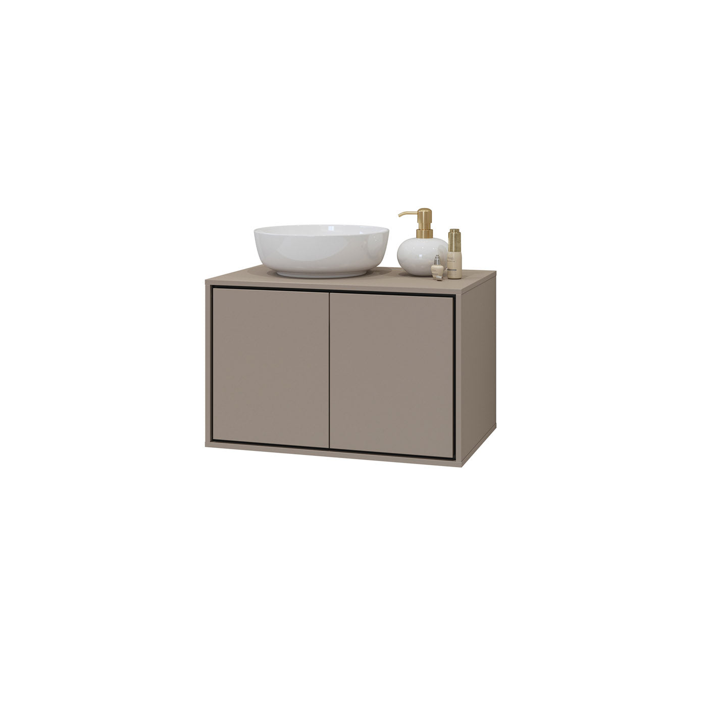 Skapis Iriva 78/48/51 cm congo/melns - N1 Home