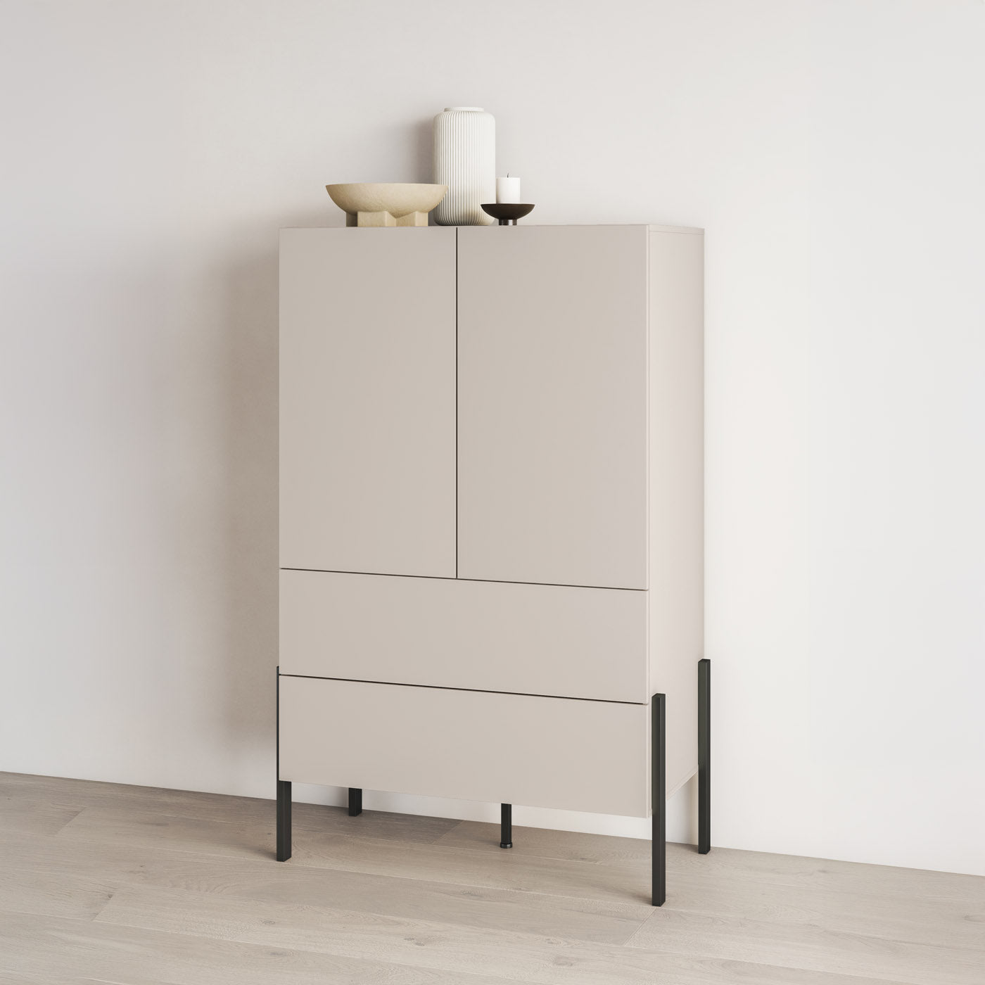 Kumode Jukka 94/150/50 cm kašmirs - N1 Home