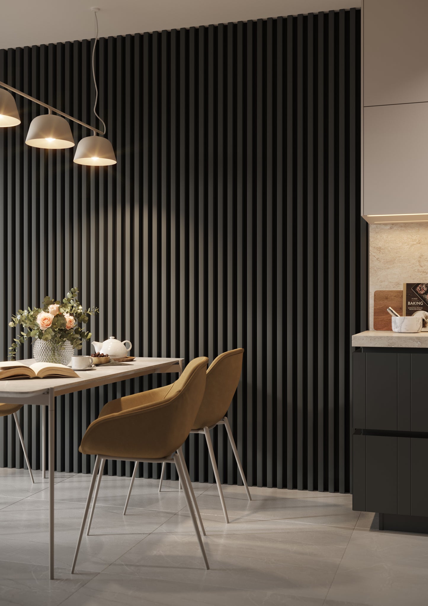 3D sienas lamele graffīts 3x4x275 cm - N1 Home