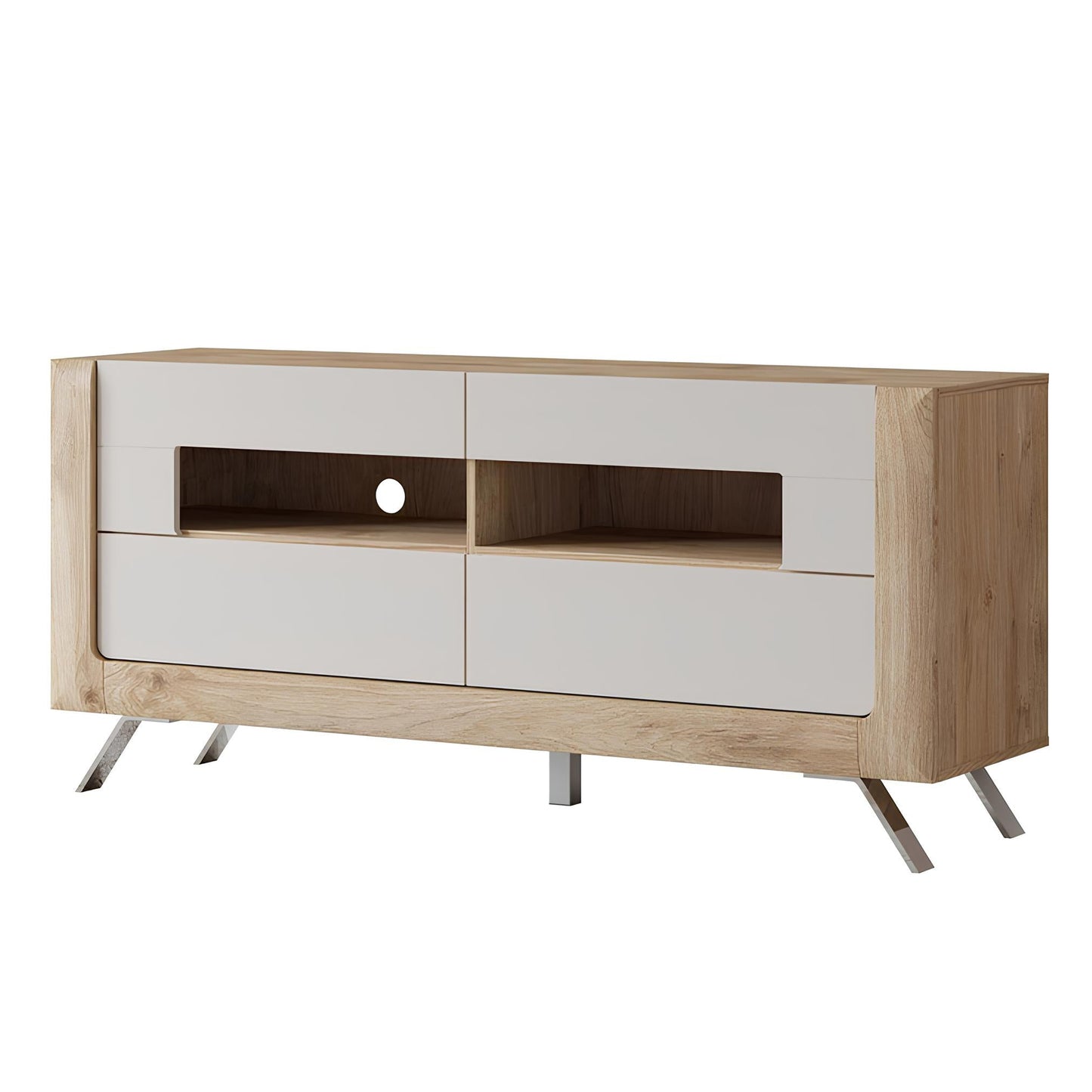 TV skapis Kavasari 161/48/73 cm Hamilton ozols/kašmirs